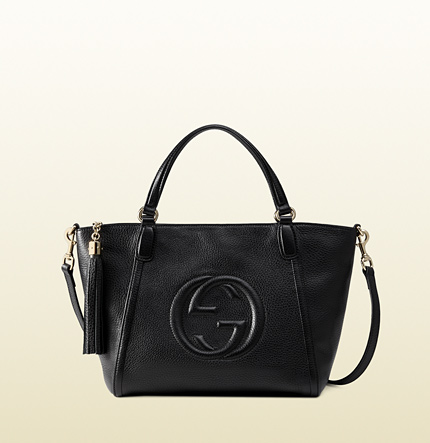 Authentic Gucci Soho Top Handle Bag 369176 Black